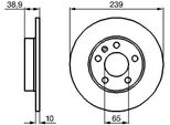 Bosch 0 986 478 894 - Disco Freno Oe 1H0 615 601 Per Golf Iii (1H), Passat (35I)