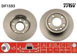 Trw DF1593 - Disco Freno Oe 701 615 301 Per T4