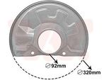 Van Wezel Parafango Disco Freno Per Volvo V40 Station Wagon (645) Anteriore Destro 5940372 Piastra Di Ancoraggio