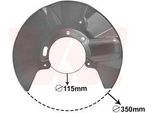 Van Wezel 5897371 - Oe 7E0615311 Piastra Di Ancoraggio, Asse Anteriore Sinistro Per T5