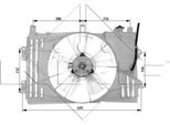 Nrf 47053 - Ventola Radiatore Oe 163610D080 Per Corolla (E12), Corolla Verso (E12)