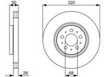Bosch 0 986 479 321 - Oe 9475266 Disco Freno Per S60 I (384), V70 Ii (285), XC70 (295), S80 I (184)