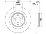 Hella 8DD 355 126-991 - Oe 31423721 Disco Freno Per S60 Iii (224), S90 Ii (234), V60 Ii (225, 227), V90 Ii (235, 236), XC60 Ii (246)