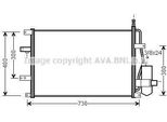 Prasco VO5107D - Oe 30676602 Condensatore Aria Condizionata Con Essiccatore Per S80 I (184), V70 Ii (285), XC70 (295), XC90 I (275), S60 I (384)