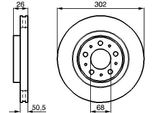 Bosch 0 986 478 454 - Oe 272276 Disco Freno Per C70 I (872, 873), S70 (874), V70 I (875, 876), XC70 (295)