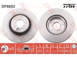 Trw DF6653 - Disco Freno Oe 31381375 Per V40 (525, 526)