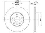 Hella 8DD 355 126-561 - Oe 31341642 Disco Freno Per V40 (525, 526)