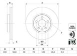 Bosch 0 986 479 F04 - Oe 2H6 615 301 Disco Freno Per Amarok