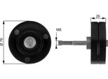 Gates T36184 - Puleggia Folle Oe 9207905, Cinghia A V Per S70 (874), S80 I (184), V70 I (875, 876)
