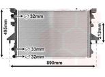 Van Wezel 58002230 - Oe 7H0121253F Radiatore, Raffreddamento Motore Per T5