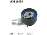 Skf Vkm 16038 Tendicinghia, Cinghia Dentata Oe 30637955 Compatibile Con C30, S60, S40, Focus, Kuga, Mondeo, S-Max, S80, V40, V50, V60, V70, C70, XC60, XC70