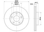 Hella 8DD 355 105-551 - Oe 8E0615301A Disco Freno Per Passat (3B)
