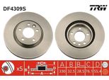 Trw DF4309S - Disco Freno Oe 7H0 615 301 E Per T5