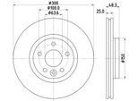 Hella 8DD 355 119-511 - Oe 31341643 Disco Freno Per V40 (525, 526)