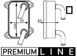 Mahle Clc 40 000P - Radiatore Olio Oe 30637079 Per S40 I (644), V40 (645)