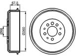 Bosch 0 986 477 046 - Oe 701 609 617 Tamburo Del Freno Per T4