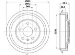 Hella 8DT 355 302-561 - Oe 5C0609617A Tamburo Del Freno Per Jetta Iv