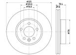 Hella 8DD 355 132-211 - Disco Freno Oe 2N0615301B Per Crafter (Sx, Sy), Crafter (Sz), Grand California (Sc)