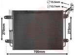 Van Wezel 58005291 - Condensatore Aria Condizionata Oe 5N0820411C Con Essiccatore Per Tiguan (5N)