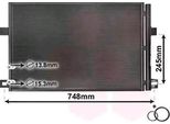 Van Wezel 58005369 - Oe 2H0820411A Condensatore Aria Condizionata Con Essiccatore Per Amarok