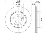 Hella 8DD 355 125-571 - Disco Freno Oe 2N0615601 Per Amarok, Crafter (Sx, Sy), Crafter (Sz), Grand California (Sc)