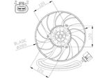 Nrf 47946 - Ventola Radiatore Oe 7H0959455D Per T5