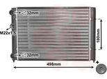 Van Wezel 58002028 - Oe 6N0121253 Radiatore, Raffreddamento Motore Per Golf Iii (1H), Vento (1H)