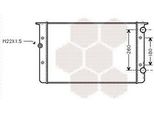 Van Wezel 58002104 - Oe 1H0121253AE Radiatore, Raffreddamento Motore Per Golf Iii (1H), Golf Cabriolet (1E), Vento (1H)