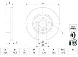 Bosch 0 986 479 F22 - Oe 2N0 615 301 B Disco Freno Per Crafter (Sx, Sy), Crafter (Sz), Grand California (Sc)