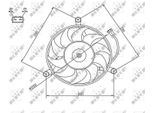 Nrf 47745 - Ventola Radiatore Oe 701121206C Per T4