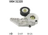 Skf Vkm 31320 - Oe 022 145 299 B Puleggia Tenditore, Cinghia A V Per Phaeton (3D)