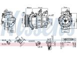 Nissens 890608 - Compressore Aria Condizionata Oe 7E0820803M Per T6, Grand California (Sc), Crafter (Sz), Crafter (Sx, Sy)