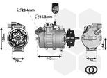 Van Wezel 5800K087 - Compressore Aria Condizionata Oe 7H0820805C Per Touareg (7L), T5