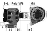 Era 210881A - Alternatore Oe 8111001 Per V70 I (875, 876), V70 Ii (285), S80 I (184), V40 (645), XC70 (295), S70 (874), S60 I (384), C70 I (872, 873), S40 I (644)