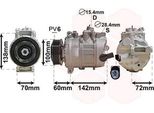 Van Wezel 5800K386 - Compressore Aria Condizionata Oe 7E0820803H Per T5