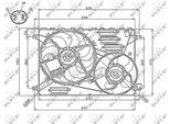 Nrf 47754 - Ventola Radiatore Oe 30723011 Per S60 Ii (134), S80 Ii (124), XC70 Ii (136), XC60 (156), V70 Iii (135), V70 Ii (285), V60 I (155, 157)