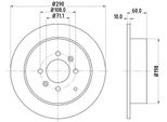 Hella 8DD 355 105-231 - Oe 4246T6 Disco Freno Per 406