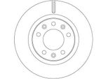 Trw DF6785 - Oe 16 107 046 80 Disco Freno Per 308 Sw Ii, 308 Ii