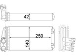 Mahle Ah 186 000S - Oe 6448K3 Scambiatore Di Calore, Riscaldatore Per 307, 307 Sw (3H), 307 Cc (3B)