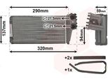 Van Wezel 40006227 - Oe 6448K3 Scambiatore Di Calore, Riscaldatore Per 307, 307 Cc (3B), 307 Sw (3H)