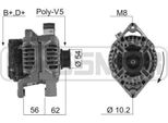 Era 210227A - Alternatore Oe R1 530 024 Per Astra G, Astra H, Combo, Combo Tour, Corsa C (X01), Meriva (X03), Signum (Z03), Speedster (E01), Tigra Twintop (X04), Vectra C (Z02), Zafira B, Zafira A