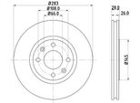 Hella 8DD 355 105-051 - Oe 1606400380 Disco Freno Per 406