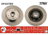 Trw DF4227BS - Oe 82 00 655 249 Disco Freno Per Grand Scenic Ii (Jm), Laguna Ii