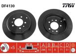 Trw DF4130 - Disco Freno Oe 4246 V7 Per 607 (9D, 9U)