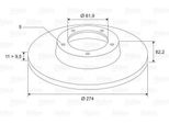 Valeo 197312 - Oe 7701472838 Disco Freno, Asse Posteriore Per Grand Scenic Ii (Jm), Laguna Ii
