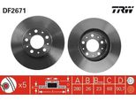 Trw DF2671 - Disco Freno Oe 91407593 Per C70 I (872, 873), S70 (874), S90 (964), V70 I (875, 876), V90 (965), XC70 (295)