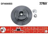 Trw DF4690BS - Oe 77 01 208 230 Disco Freno Per Grand Scenic Ii (Jm), Scenic Ii