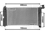 Van Wezel 53002302 - Oe 164000D200 Radiatore, Raffreddamento Motore Per Avensis (T25), Corolla (E11), Corolla (E12), Corolla Verso (E12)