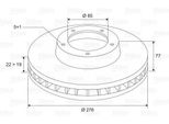 Valeo 186774 - Oe 9014210312 Disco Freno, Asse Anteriore Per Sprinter (W904), Sprinter (W901, W902), Sprinter (W903)