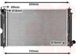 Van Wezel 53002386 - Oe 16400 0G020 Radiatore, Raffreddamento Motore Per Corolla (E12)